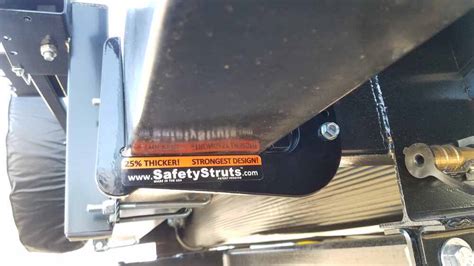 safety struts for metal box|rv bumper support strut.